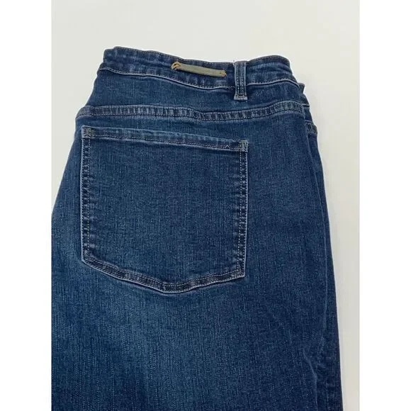 Soft Surroundings Womens Denim Jeans Classic Straight Leg High Rise Blue Sz 18T - Picture 2 of 10